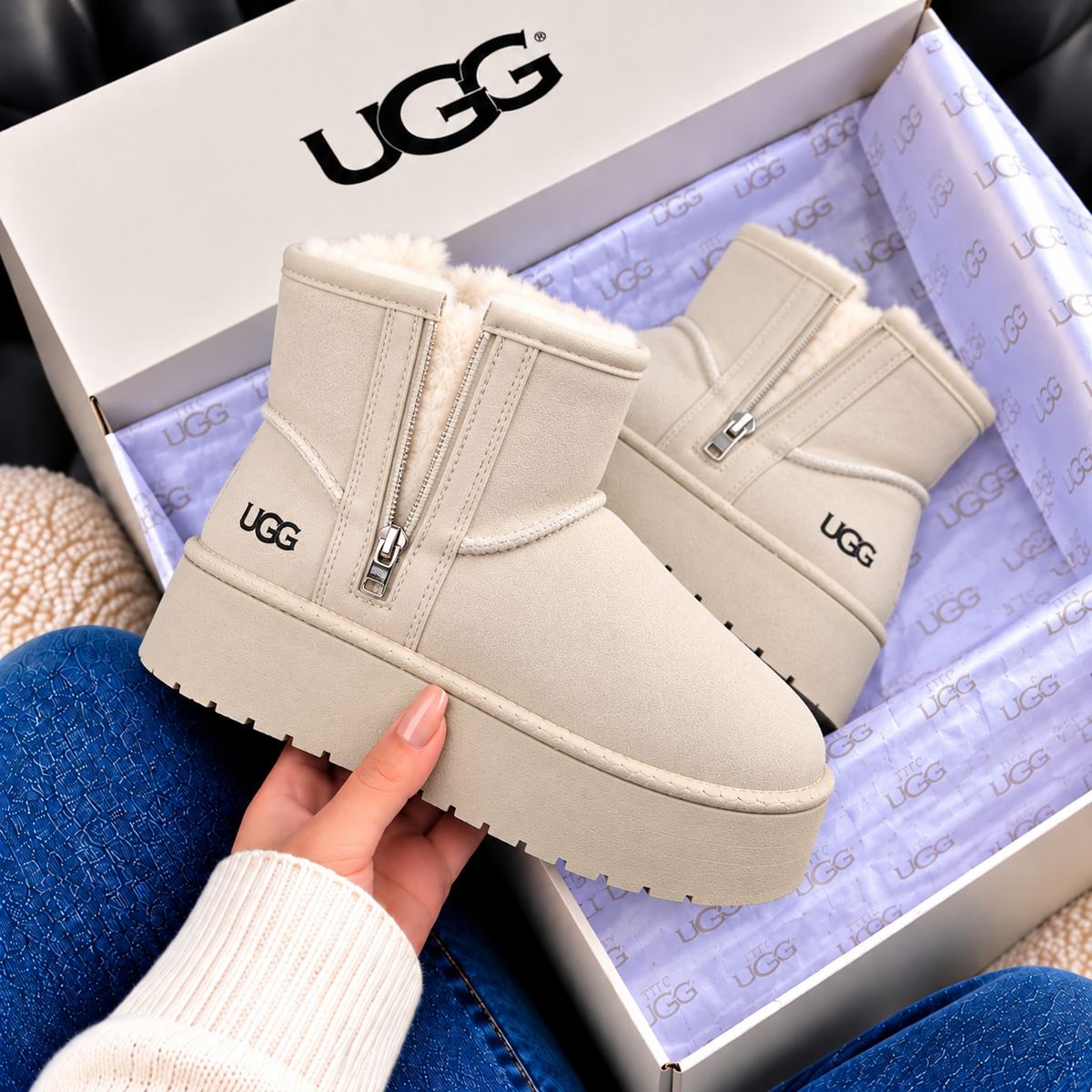 A                     Ugg crem2 fermoar +Vrf colet gratis
